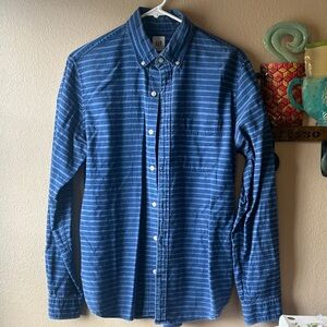 GAP Navy Striped Button Down Shirt